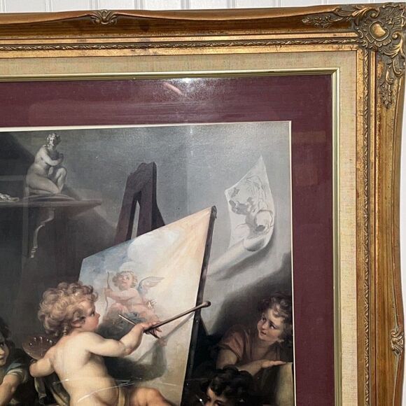 Print by Angelica Kauffmann Framed With Glass Front 30” X 25.5” - Picture 5 of 8